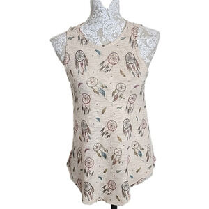 Ginger G sleeveless top with dreamcatcher print, size S